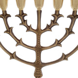Traditional Seven Branched Menorah 12,2 inch Antique Bronze - bluewhiteshop