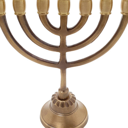 Traditional Seven Branched Menorah 5,5 inch Antique Bronze - bluewhiteshop